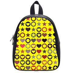 Heart Circle Star Seamless Pattern School Bags (small)  by Amaryn4rt