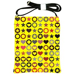 Heart Circle Star Seamless Pattern Shoulder Sling Bags