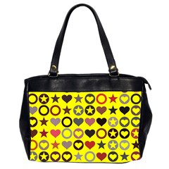 Heart Circle Star Seamless Pattern Office Handbags (2 Sides)  by Amaryn4rt