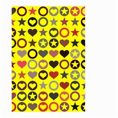 Heart Circle Star Seamless Pattern Small Garden Flag (two Sides)