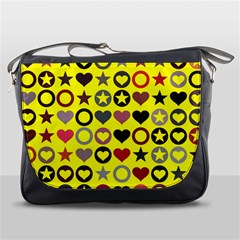 Heart Circle Star Seamless Pattern Messenger Bags