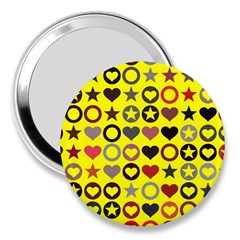 Heart Circle Star Seamless Pattern 3  Handbag Mirrors