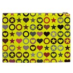 Heart Circle Star Seamless Pattern Cosmetic Bag (XXL)  Back