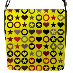 Heart Circle Star Seamless Pattern Flap Messenger Bag (s)