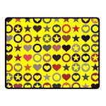 Heart Circle Star Seamless Pattern Double Sided Fleece Blanket (Small)  45 x34  Blanket Front