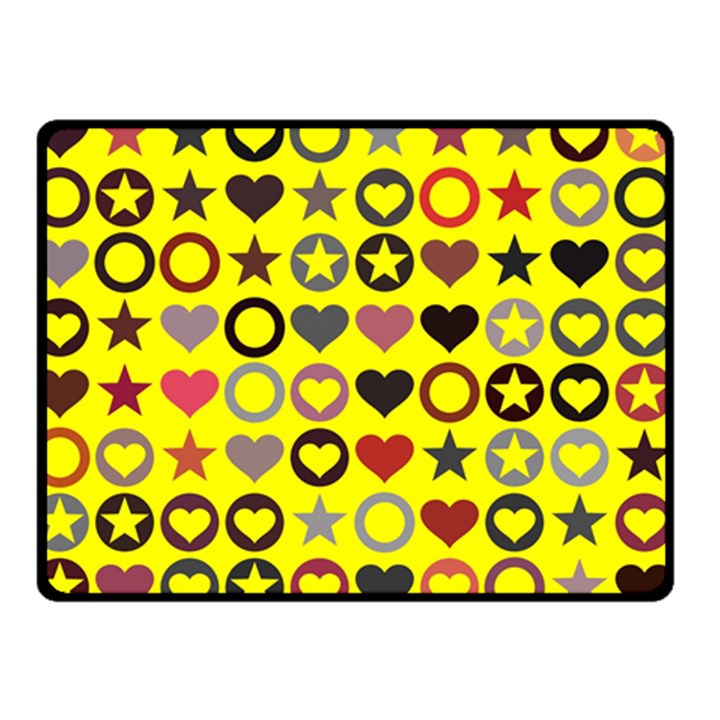 Heart Circle Star Seamless Pattern Double Sided Fleece Blanket (Small) 