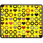 Heart Circle Star Seamless Pattern Double Sided Fleece Blanket (Medium)  58.8 x47.4  Blanket Front