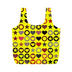 Heart Circle Star Seamless Pattern Full Print Recycle Bags (m)  by Amaryn4rt