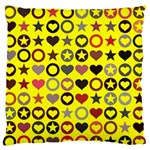 Heart Circle Star Seamless Pattern Standard Flano Cushion Case (Two Sides) Front