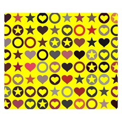 Heart Circle Star Seamless Pattern Double Sided Flano Blanket (small) 