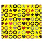 Heart Circle Star Seamless Pattern Double Sided Flano Blanket (Small)  50 x40  Blanket Front