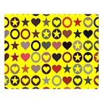 Heart Circle Star Seamless Pattern Double Sided Flano Blanket (Large)  80 x60  Blanket Front