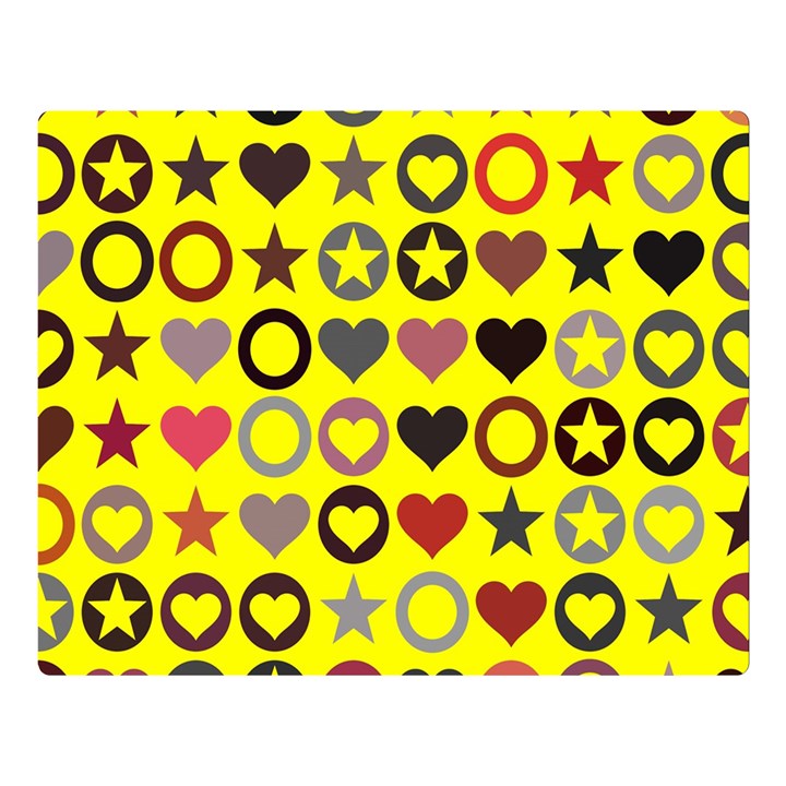 Heart Circle Star Seamless Pattern Double Sided Flano Blanket (Large) 