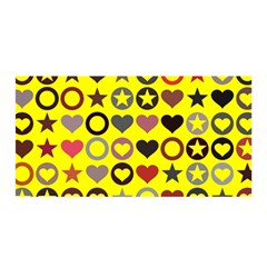 Heart Circle Star Seamless Pattern Satin Wrap by Amaryn4rt