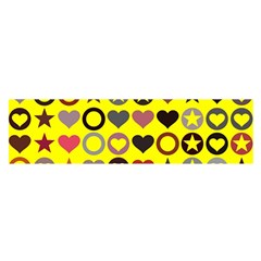 Heart Circle Star Seamless Pattern Satin Scarf (oblong)