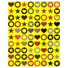 Heart Circle Star Seamless Pattern Drawstring Bag (small)