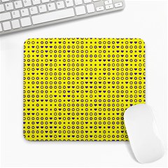 Heart Circle Star Seamless Pattern Large Mousepads by Amaryn4rt