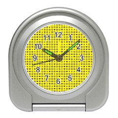 Heart Circle Star Seamless Pattern Travel Alarm Clocks by Amaryn4rt