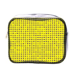 Heart Circle Star Seamless Pattern Mini Toiletries Bags