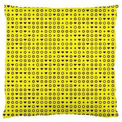 Heart Circle Star Seamless Pattern Large Flano Cushion Case (one Side)