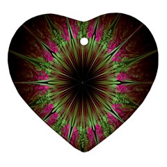 Julian Star Star Fun Green Violet Ornament (heart)