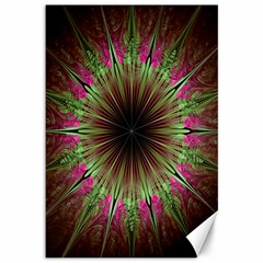 Julian Star Star Fun Green Violet Canvas 12  X 18   by Amaryn4rt