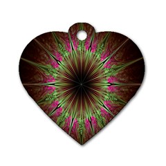 Julian Star Star Fun Green Violet Dog Tag Heart (two Sides) by Amaryn4rt