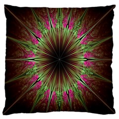 Julian Star Star Fun Green Violet Large Cushion Case (two Sides)