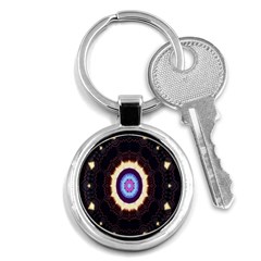 Mandala Art Design Pattern Ornament Flower Floral Key Chains (round) 