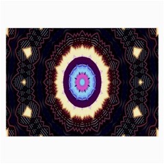 Mandala Art Design Pattern Ornament Flower Floral Large Glasses Cloth (2-side)