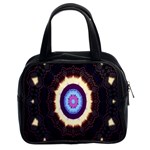 Mandala Art Design Pattern Ornament Flower Floral Classic Handbags (2 Sides) Front