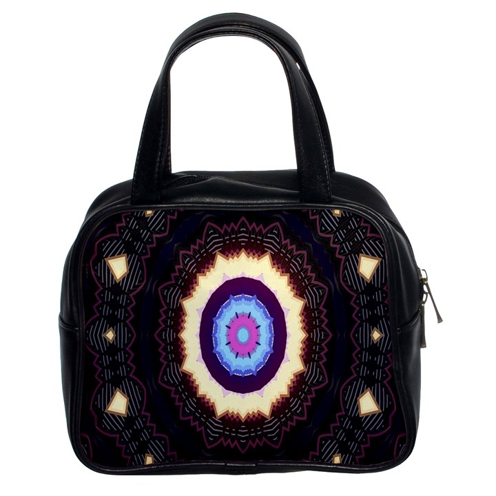 Mandala Art Design Pattern Ornament Flower Floral Classic Handbags (2 Sides)