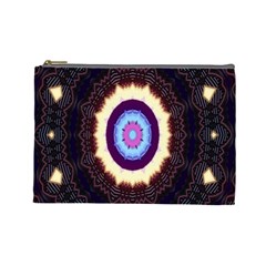 Mandala Art Design Pattern Ornament Flower Floral Cosmetic Bag (large)  by Amaryn4rt