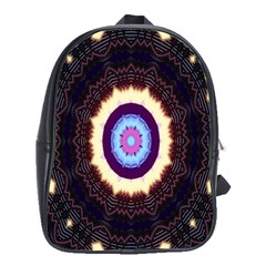 Mandala Art Design Pattern Ornament Flower Floral School Bags(large) 