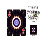 Mandala Art Design Pattern Ornament Flower Floral Playing Cards 54 (Mini)  Front - Heart3