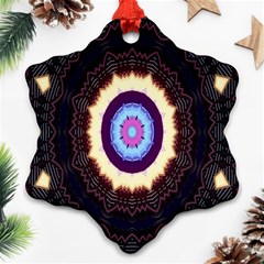 Mandala Art Design Pattern Ornament Flower Floral Snowflake Ornament (two Sides) by Amaryn4rt