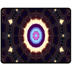 Mandala Art Design Pattern Ornament Flower Floral Double Sided Fleece Blanket (medium) 