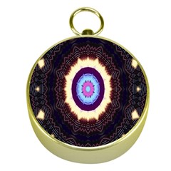 Mandala Art Design Pattern Ornament Flower Floral Gold Compasses