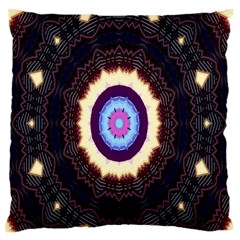 Mandala Art Design Pattern Ornament Flower Floral Large Flano Cushion Case (one Side)