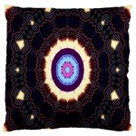 Mandala Art Design Pattern Ornament Flower Floral Large Flano Cushion Case (One Side) Front