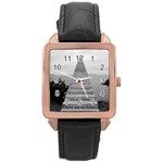 Steps to success follow Rose Gold Leather Watch  Front