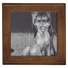 King And Queen Of The Jungle Design  Framed Tiles