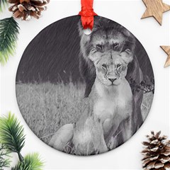 King And Queen Of The Jungle Design  Ornament (round)