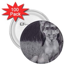 King And Queen Of The Jungle Design  2 25  Buttons (100 Pack) 