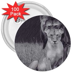 King And Queen Of The Jungle Design  3  Buttons (100 Pack)  by FrontlineS