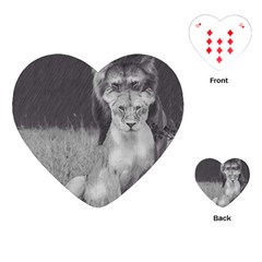 King And Queen Of The Jungle Design  Playing Cards (heart) 