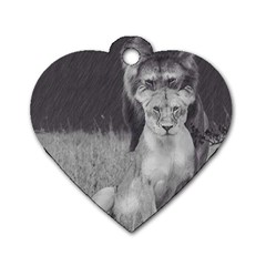 King And Queen Of The Jungle Design  Dog Tag Heart (two Sides)