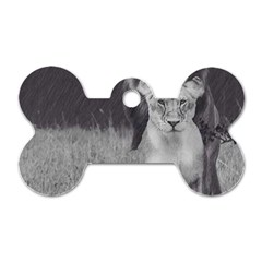 King And Queen Of The Jungle Design  Dog Tag Bone (one Side) by FrontlineS