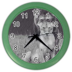 King And Queen Of The Jungle Design  Color Wall Clocks