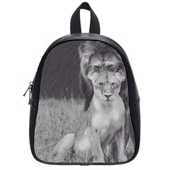 King And Queen Of The Jungle Design  School Bags (small) 